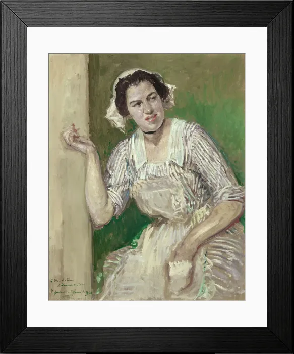 Framed Print : Portrait of Madeleine Pissard as Roxane (L'Amour medecin), 1921. Creator: Jacques Emile Blanche Framed Print : Portrait of Madeleine Pissard as Roxane (L'Amour medecin), 1921. Creator: Jacques Emile Blanche