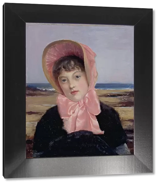 The pink sun-bonnet, 1883. Creator: Jacques Emile Blanche