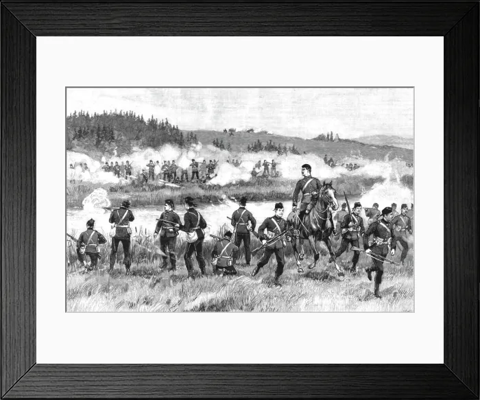 Framed Print : Military Manoeuvers at Aldershot: A Sham Fight; Close Quarters, A Retreat Inevitable, 1891. Creator: Unknown Framed Print : Military Manoeuvers at Aldershot: A Sham Fight; Close Quarters, A Retreat Inevitable, 1891. Creator: Unknown