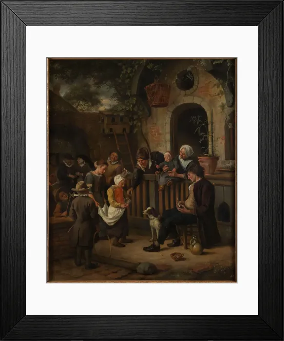 Framed Print : The little beggar, between 1663 and 1665. Creator: Jan Steen Framed Print : The little beggar, between 1663 and 1665. Creator: Jan Steen