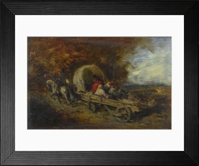 Framed Print : Le chariot, between 1843 and 1844. Creator: Felix Francois Georges Philibert Ziem Framed Print : Le chariot, between 1843 and 1844. Creator: Felix Francois Georges Philibert Ziem