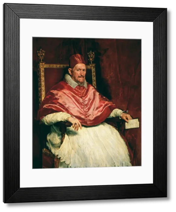 Framed Print : Portrait of Pope Innocent X (1574-1655), 1650. Creator: Velàzquez, Diego (1599-1660)