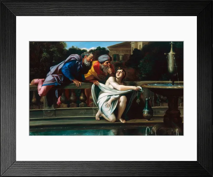 Framed Print : Susanna and the Elders, 1672. Creator: Carracci, Annibale (1560-1609) Framed Print : Susanna and the Elders, 1672. Creator: Carracci, Annibale (1560-1609)
