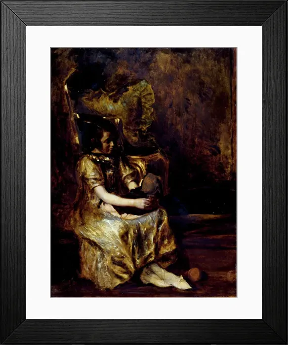 Framed Print : The child with the doll, 1900. Creator: Jacques Emile Blanche