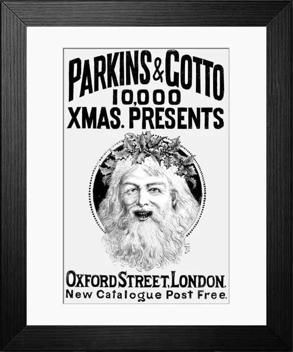 Framed Print : Parkins and Gotto, 10, 000 Xmas Presents, 1891. Creator: Unknown Framed Print : Parkins and Gotto, 10, 000 Xmas Presents, 1891. Creator: Unknown