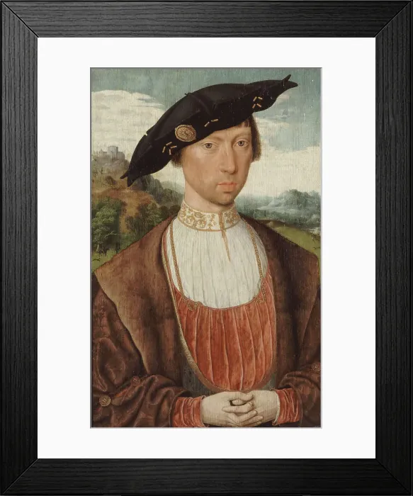 Framed Print : Portrait of Joost van Bronkhorst, c.1520. Creator: Jan Mostaert Framed Print : Portrait of Joost van Bronkhorst, c.1520. Creator: Jan Mostaert