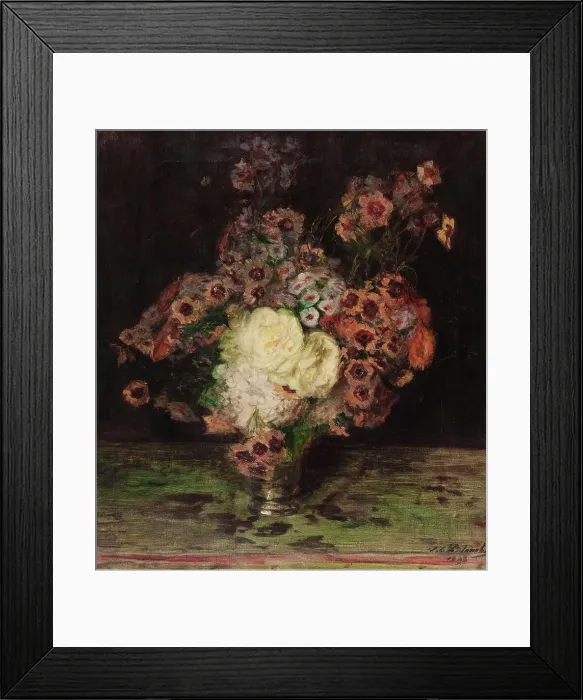 Framed Print : Flowers in a vase, 1898. Creator: Jacques Emile Blanche