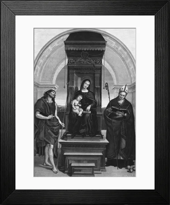 Framed Print : The Ansidei Madona, after Raphael, 1891. Creator: Unknown. The Ansidei Madona, after Raphael, 1891. Creator: Unknown Framed Print : The Ansidei Madona, after Raphael, 1891. Creator: Unknown. The Ansidei Madona, after Raphael, 1891. Creator: Unknown