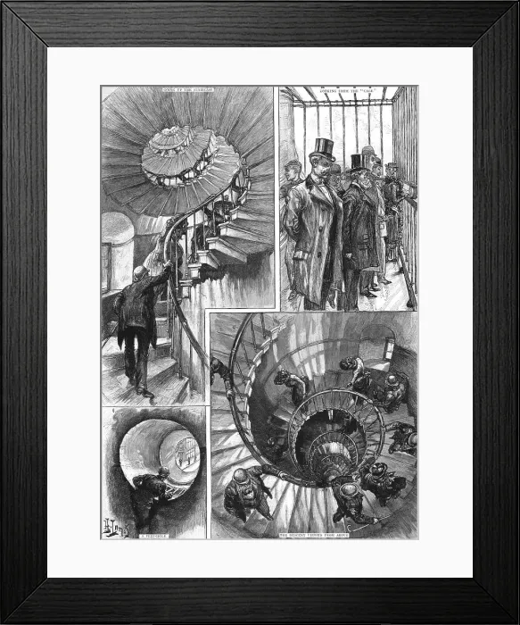 Framed Print : The Monument of London, 1891. Creator: Henri Lanos Framed Print : The Monument of London, 1891. Creator: Henri Lanos