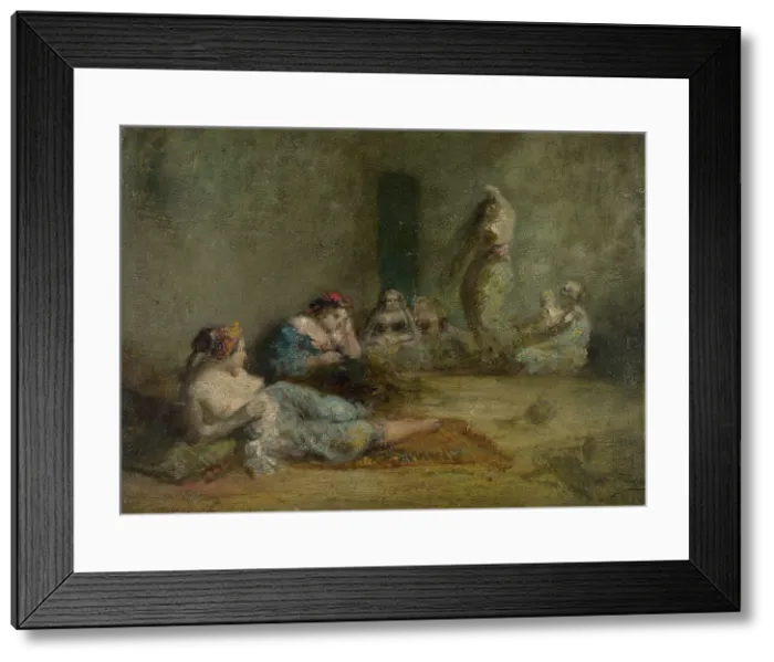Framed Print : Le harem, between 1855 and 1856. Creator: Felix Francois Georges Philibert Ziem Framed Print : Le harem, between 1855 and 1856. Creator: Felix Francois Georges Philibert Ziem
