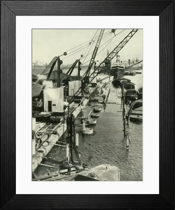 Framed Print : More New Quays (The Royal Albert Docks Will Obtain a Stretch Almost a Mile Long), 1937. Creator: Fox. More New Quays (The Royal Albert Docks Will Obtain a Stretch Almost a Mile Long), 1937. Creator: Fox Framed Print : More New Quays (The Royal Albert Docks Will Obtain a Stretch Almost a Mile Long), 1937. Creator: Fox. More New Quays (The Royal Albert Docks Will Obtain a Stretch Almost a Mile Long), 1937. Creator: Fox