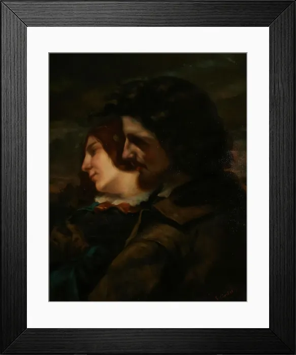Framed Print : Lovers in the Countryside (Les Amants dans la campagne), 1844. Creator: Courbet, Gustave (1819-1877) Framed Print : Lovers in the Countryside (Les Amants dans la campagne), 1844. Creator: Courbet, Gustave (1819-1877)