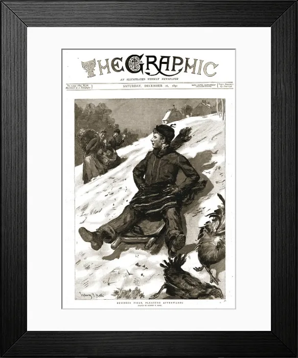 Framed Print : The Graphic, Front Cover Saturday, December 26, 1891, 1891. Creator: Sydney Prior Hall Framed Print : The Graphic, Front Cover Saturday, December 26, 1891, 1891. Creator: Sydney Prior Hall