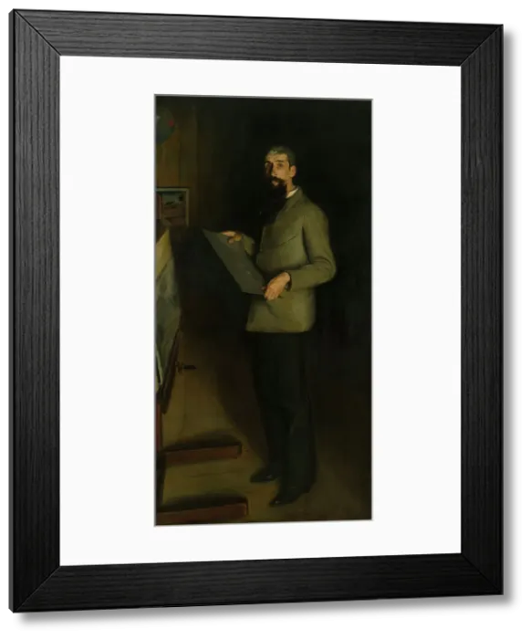 Framed Print : Portrait of Henri Guerard, 1889. Creator: Jacques Emile Blanche Framed Print : Portrait of Henri Guerard, 1889. Creator: Jacques Emile Blanche