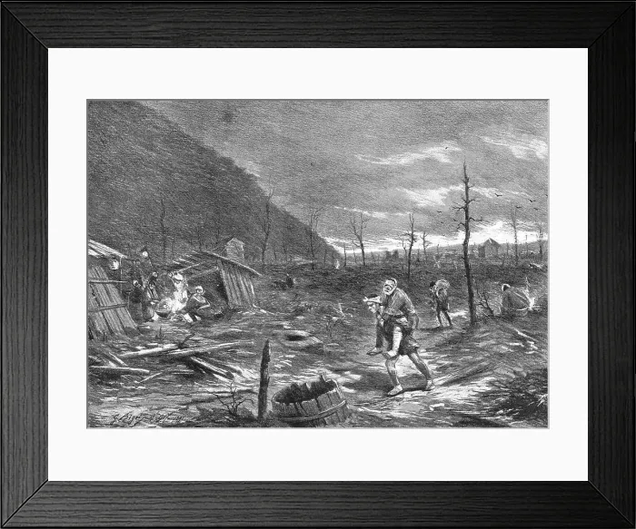 Framed Print : The Great Earthquake in Japan; The Scene of the Disaster, the Town of Gifu, 1891. Creator: G Bigot Framed Print : The Great Earthquake in Japan; The Scene of the Disaster, the Town of Gifu, 1891. Creator: G Bigot