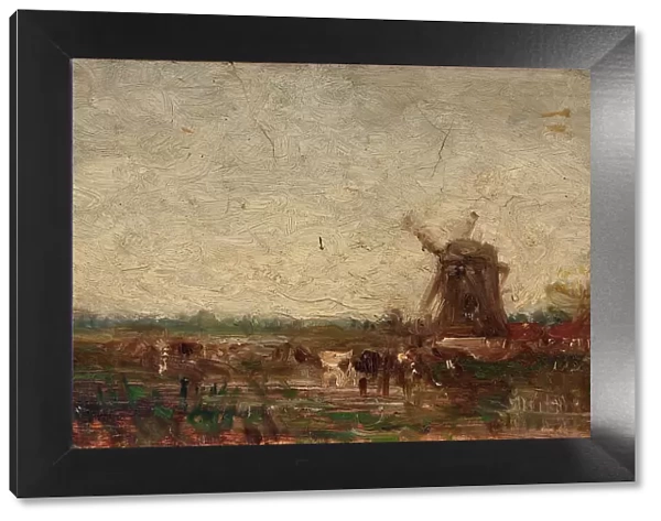 Hollande, le moulin, c.1853. Creator: Felix Francois Georges Philibert Ziem