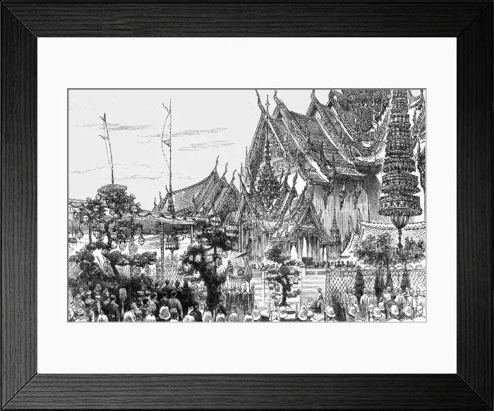 Framed Print : The Royal Family of Siam, Siam and the Siamese; The Royal Pavilion, 1891. Creator: Unknown Framed Print : The Royal Family of Siam, Siam and the Siamese; The Royal Pavilion, 1891. Creator: Unknown