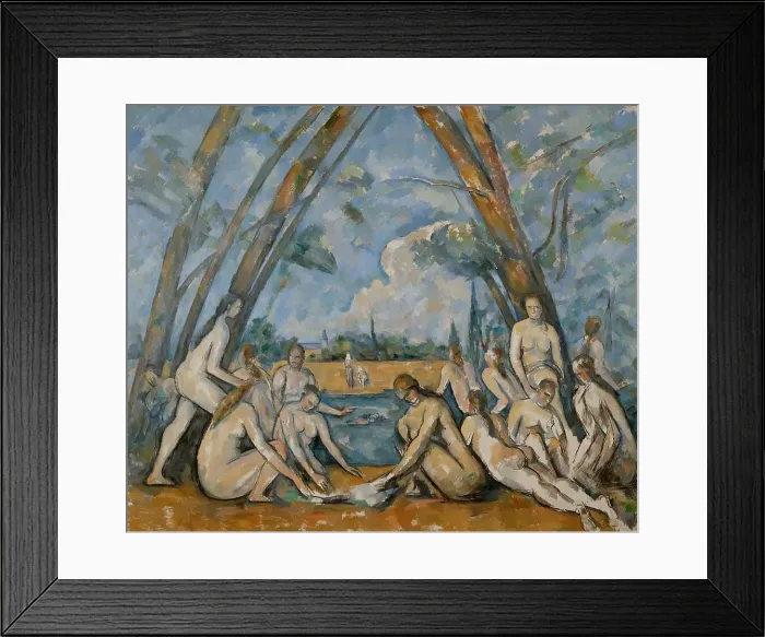 Framed Print : Les Grandes Baigneuses, 1906. Creator: Cézanne, Paul (1839-1906) Framed Print : Les Grandes Baigneuses, 1906. Creator: Cézanne, Paul (1839-1906)