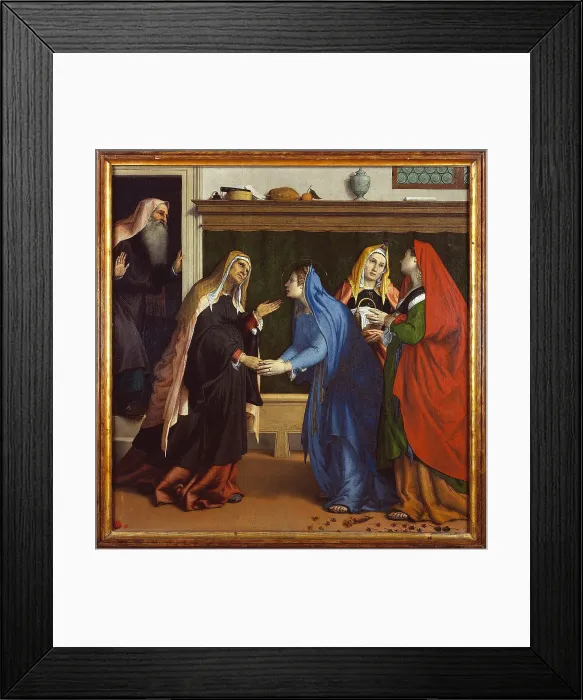 Framed Print : The Visitation, 1532. Creator: Lotto, Lorenzo (1480-1556) Framed Print : The Visitation, 1532. Creator: Lotto, Lorenzo (1480-1556)