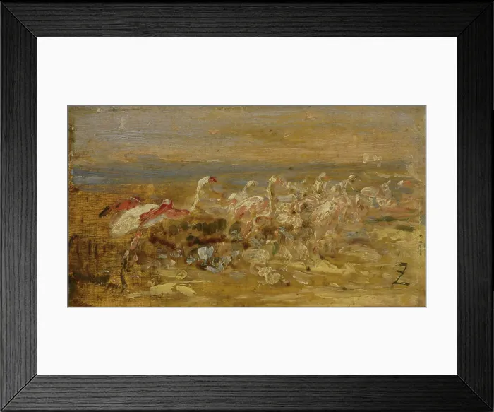 Framed Print : Flamants. Creator: Felix Francois Georges Philibert Ziem Framed Print : Flamants. Creator: Felix Francois Georges Philibert Ziem