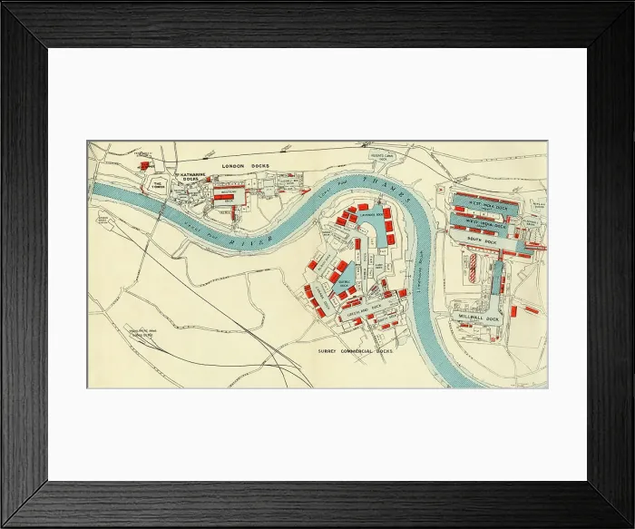 Framed Print : Port of London Authority - Map, 1937. Creator: Unknown Framed Print : Port of London Authority - Map, 1937. Creator: Unknown