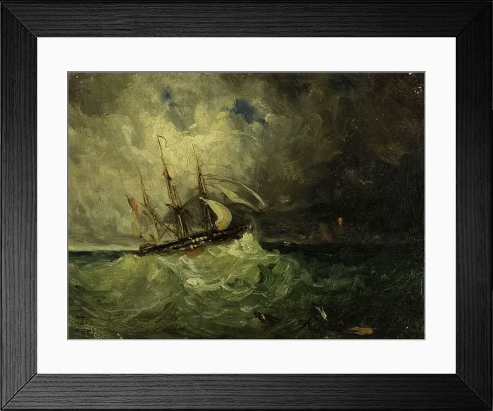 Framed Print : La tempête, 1846. Creator: Felix Francois Georges Philibert Ziem Framed Print : La tempête, 1846. Creator: Felix Francois Georges Philibert Ziem