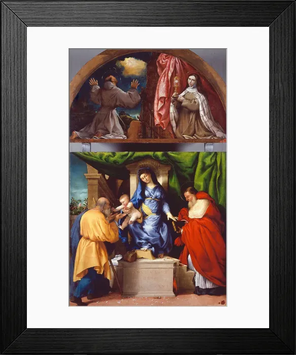 Framed Print : Madonna delle rose (Madonna of the Roses), 1526-1527. Creator: Lotto, Lorenzo (1480-1556) Framed Print : Madonna delle rose (Madonna of the Roses), 1526-1527. Creator: Lotto, Lorenzo (1480-1556)