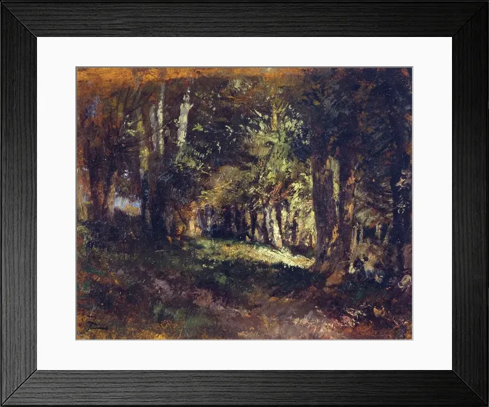 Framed Print : La forêt, between 1850 and 1860. Creator: Felix Francois Georges Philibert Ziem Framed Print : La forêt, between 1850 and 1860. Creator: Felix Francois Georges Philibert Ziem