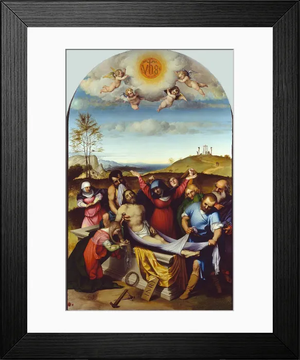 Framed Print : Die Kreuzabnahme, 1512. Creator: Lotto, Lorenzo (1480-1556) Framed Print : Die Kreuzabnahme, 1512. Creator: Lotto, Lorenzo (1480-1556)