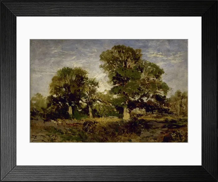 Framed Print : Les chênes, between 1850 and 1860. Creator: Felix Francois Georges Philibert Ziem Framed Print : Les chênes, between 1850 and 1860. Creator: Felix Francois Georges Philibert Ziem