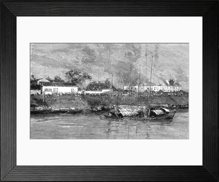 Framed Print : The Chinese Outrages - The Riots in the Foreign Concessions at Ichang on the Upper Yangtze, 1891 Creator: Unknown Framed Print : The Chinese Outrages - The Riots in the Foreign Concessions at Ichang on the Upper Yangtze, 1891 Creator: Unknown