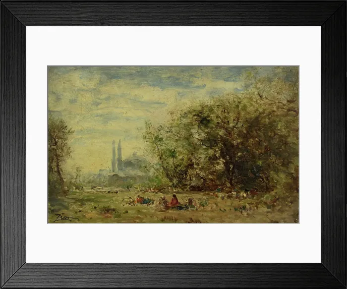 Framed Print : Les eaux douces d'Asie, environs de Constantinople, between 1880 and 1890. Creator: Felix Francois Georges Philibert Ziem Framed Print : Les eaux douces d'Asie, environs de Constantinople, between 1880 and 1890. Creator: Felix Francois Georges Philibert Ziem