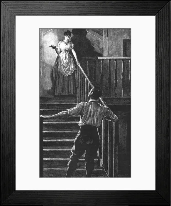 Framed Print : Tess of the D'Urbervilles, By Thomas Hardy; Clare came down from the stairway above in... 1891 Creator: E Borough Johnson. Tess of the D'Urbervilles, By Thomas Hardy; Clare came down from the stairway above in Framed Print : Tess of the D'Urbervilles, By Thomas Hardy; Clare came down from the stairway above in... 1891 Creator: E Borough Johnson. Tess of the D'Urbervilles, By Thomas Hardy; Clare came down from the stairway above in