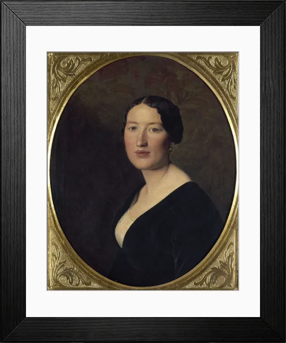 Framed Print : Portrait of Madame Josef Bayer, 1854. Creator: Ferdinand Georg Waldmuller Framed Print : Portrait of Madame Josef Bayer, 1854. Creator: Ferdinand Georg Waldmuller