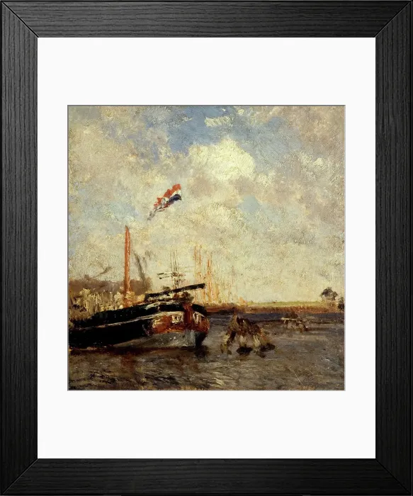 Framed Print : Le chaland, between 1850 and 1853. Creator: Felix Francois Georges Philibert Ziem Framed Print : Le chaland, between 1850 and 1853. Creator: Felix Francois Georges Philibert Ziem