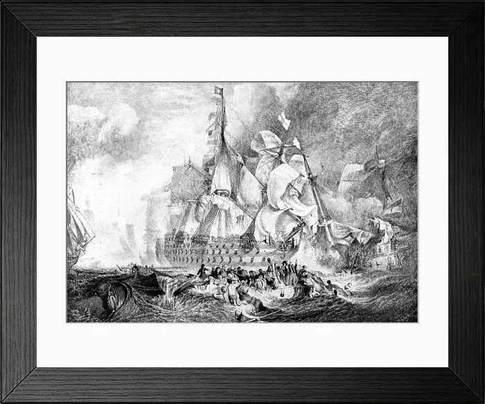 Framed Print : Battle off Cape Trafalgar, October 21, 1805--situation of Lord Nelson's Flagship The... 1891. Creator: JMW Turner. Battle off Cape Trafalgar, October 21, 1805--situation of Lord Nelson's Flagship The... 1891. Creator: JMW Turner Framed Print : Battle off Cape Trafalgar, October 21, 1805--situation of Lord Nelson's Flagship The... 1891. Creator: JMW Turner. Battle off Cape Trafalgar, October 21, 1805--situation of Lord Nelson's Flagship The... 1891. Creator: JMW Turner