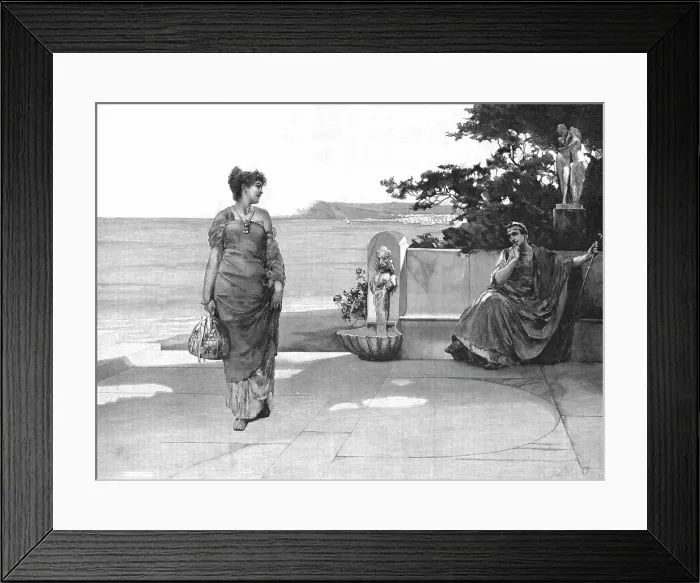 Framed Print : Old Love Renewed'; after JR Weguelin, 1891. Creator: Unknown. Old Love Renewed'; after JR Weguelin, 1891. Creator: Unknown Framed Print : Old Love Renewed'; after JR Weguelin, 1891. Creator: Unknown. Old Love Renewed'; after JR Weguelin, 1891. Creator: Unknown