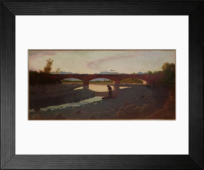 Framed Print : The Bridge, 1904. Creator: Pellizza da Volpedo, Giuseppe (1868-1907) Framed Print : The Bridge, 1904. Creator: Pellizza da Volpedo, Giuseppe (1868-1907)