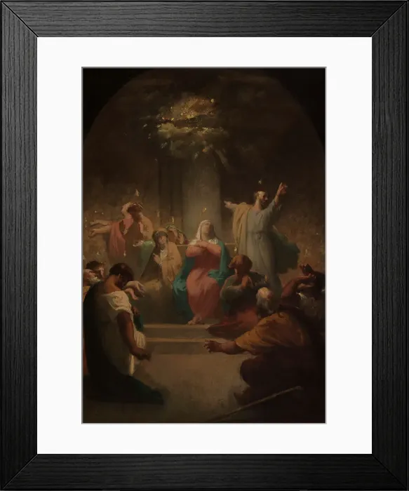 Framed Print : Sketch for the church of Saint-Etienne-du-Mont: Pentecost, 1864. Creator: Felix Giacomotti Framed Print : Sketch for the church of Saint-Etienne-du-Mont: Pentecost, 1864. Creator: Felix Giacomotti