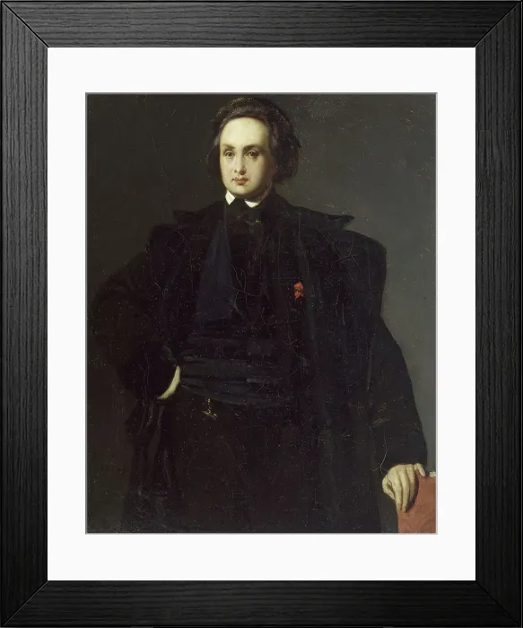 Framed Print : Victor Hugo, 1839. Creator: Louis Candide Boulanger Framed Print : Victor Hugo, 1839. Creator: Louis Candide Boulanger