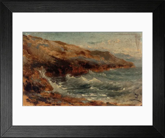 Framed Print : La vague, between 1850 and 1860. Creator: Felix Francois Georges Philibert Ziem Framed Print : La vague, between 1850 and 1860. Creator: Felix Francois Georges Philibert Ziem