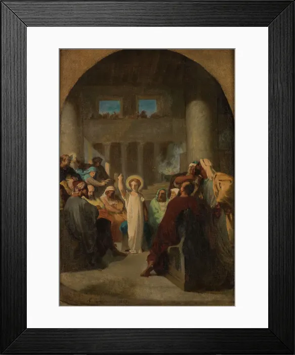 Framed Print : Sketch for the church of Saint-Etienne-du-Mont: Jesus among the doctors, 1865. Creator: Felix Giacomotti Framed Print : Sketch for the church of Saint-Etienne-du-Mont: Jesus among the doctors, 1865. Creator: Felix Giacomotti