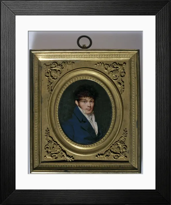 Framed Print : Portrait of a young man, 1806. Creator: Charles Guillaume Alexandre Bourgeois Framed Print : Portrait of a young man, 1806. Creator: Charles Guillaume Alexandre Bourgeois