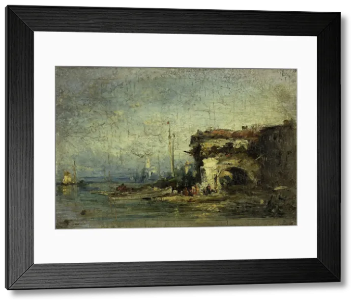 Framed Print : Vue d'Italie : la vieille porte. Creator: Felix Francois Georges Philibert Ziem Framed Print : Vue d'Italie : la vieille porte. Creator: Felix Francois Georges Philibert Ziem