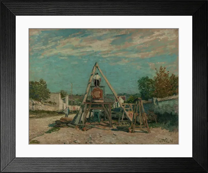 Framed Print : Pit sawyers, 1876. Creator: Alfred Sisley Framed Print : Pit sawyers, 1876. Creator: Alfred Sisley