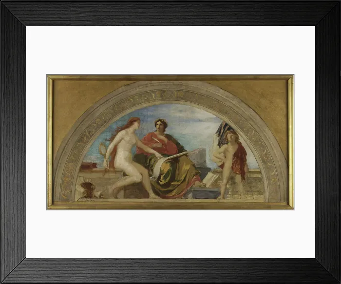 Framed Print : Sketch for the Salon des Lettres at the Hotel de Ville in Paris: History learns the lesson... c1890 Creator: Leon Pierre Urbain Bourgeois Framed Print : Sketch for the Salon des Lettres at the Hotel de Ville in Paris: History learns the lesson... c1890 Creator: Leon Pierre Urbain Bourgeois