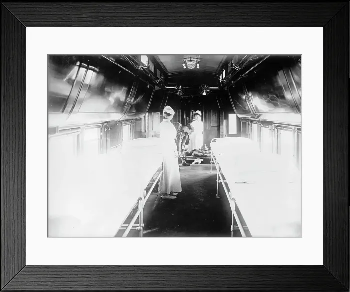 Framed Print : Army, U.S, Hospital Car - Interior, 1917. Creator: Harris & Ewing. Army, U.S, Hospital Car - Interior, 1917. Creator: Harris & Ewing Framed Print : Army, U.S, Hospital Car - Interior, 1917. Creator: Harris & Ewing. Army, U.S, Hospital Car - Interior, 1917. Creator: Harris & Ewing