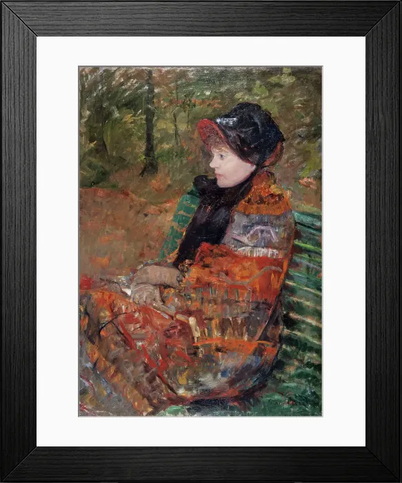 Framed Print : Autumn, portrait of Lydia Cassatt, 1880. Creator: Mary Cassatt