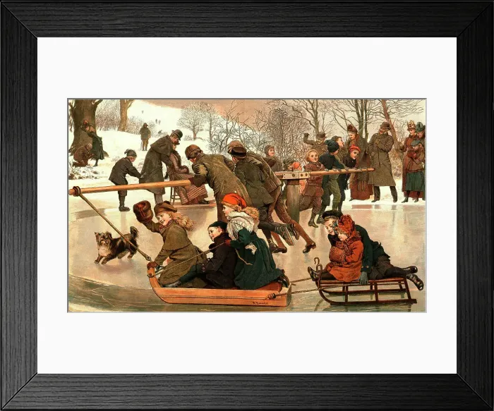 Framed Print : A Merry - Go - Round on the Ice after Robert Barnes, R.W.S. 1890. Creator: Robert Barnes. A Merry - Go - Round on the Ice after Robert Barnes, R.W.S. 1890. Creator: Robert Barnes Framed Print : A Merry - Go - Round on the Ice after Robert Barnes, R.W.S. 1890. Creator: Robert Barnes. A Merry - Go - Round on the Ice after Robert Barnes, R.W.S. 1890. Creator: Robert Barnes