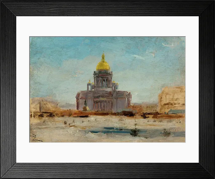 Framed Print : Saint Pétersbourg, Saint Isaac, between 01–1844 and 9–1844. Creator: Felix Francois Georges Philibert Ziem Framed Print : Saint Pétersbourg, Saint Isaac, between 01–1844 and 9–1844. Creator: Felix Francois Georges Philibert Ziem